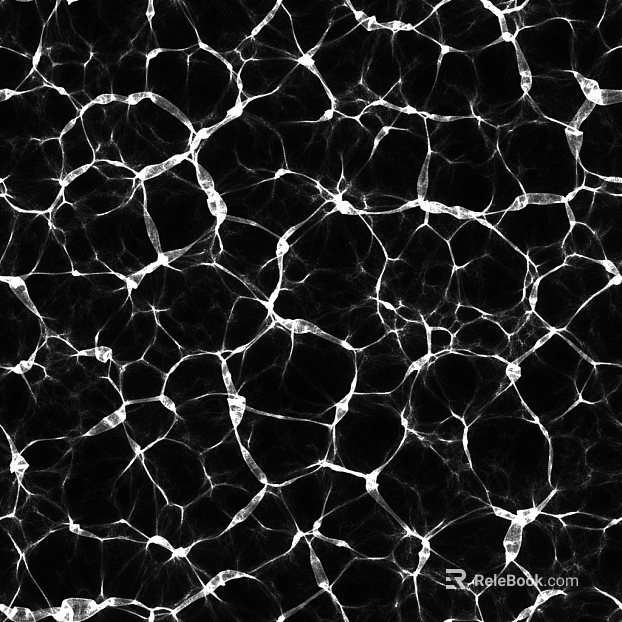 Mesh Marble Black and White Caustics Seamless texture