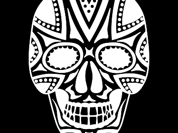 Tattoo black and white mask pattern texture pattern graphics (ID:ffach991884)