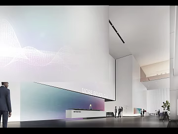Modern gradient art paint lobby background wall texture (ID:ffaeh440536)