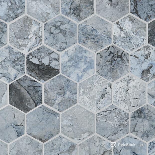 Blue Hexagon Mosaic texture