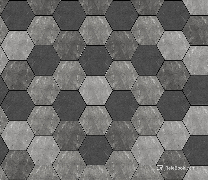 Hexagonal brick interior wall contrast brick texture