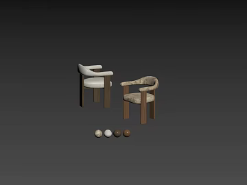 Quiet Style Solid Wood Soft Bag Dining Chair texture (ID:ffaeh120281)