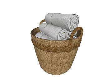 Bathroom Dirty Clothes Basket Log Color Woven Storage Basket texture (ID:ffaeh079846)