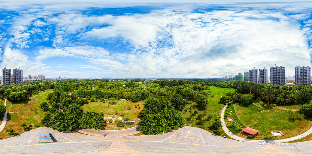 HDR City Eco Park Panorama texture