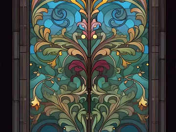 Colorful vintage stained glass texture (ID:ffach309290)