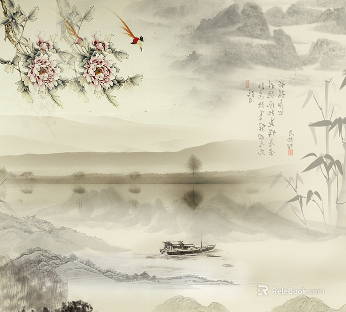 landscape painting texture