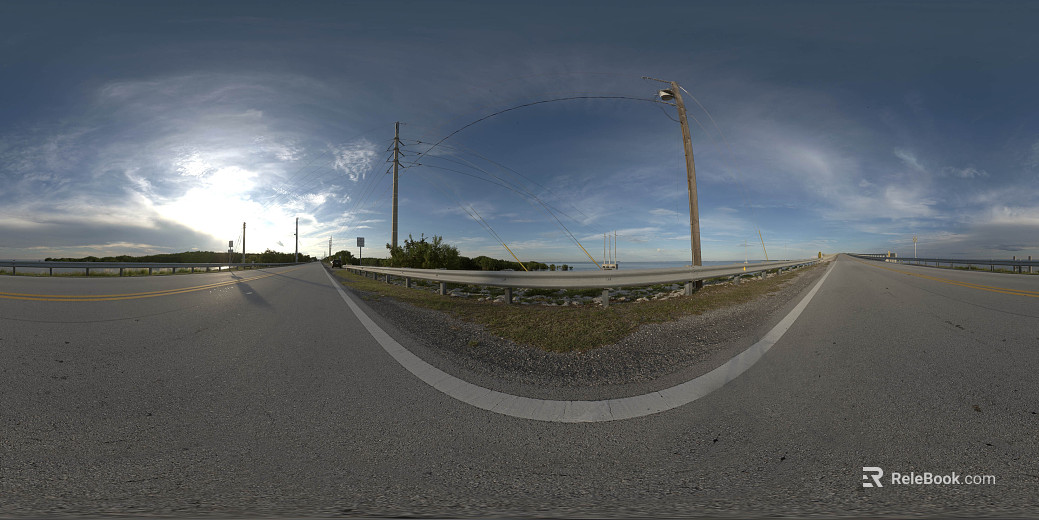 Outdoor highway daytime cloudy HDR texture