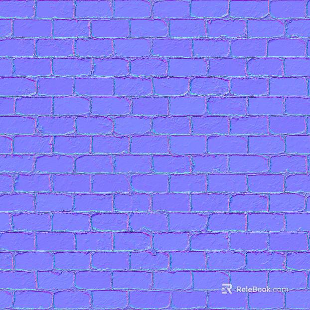 red brick wall normal texture