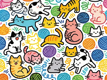 Children's background Cat background texture (ID:ffaeh031426)