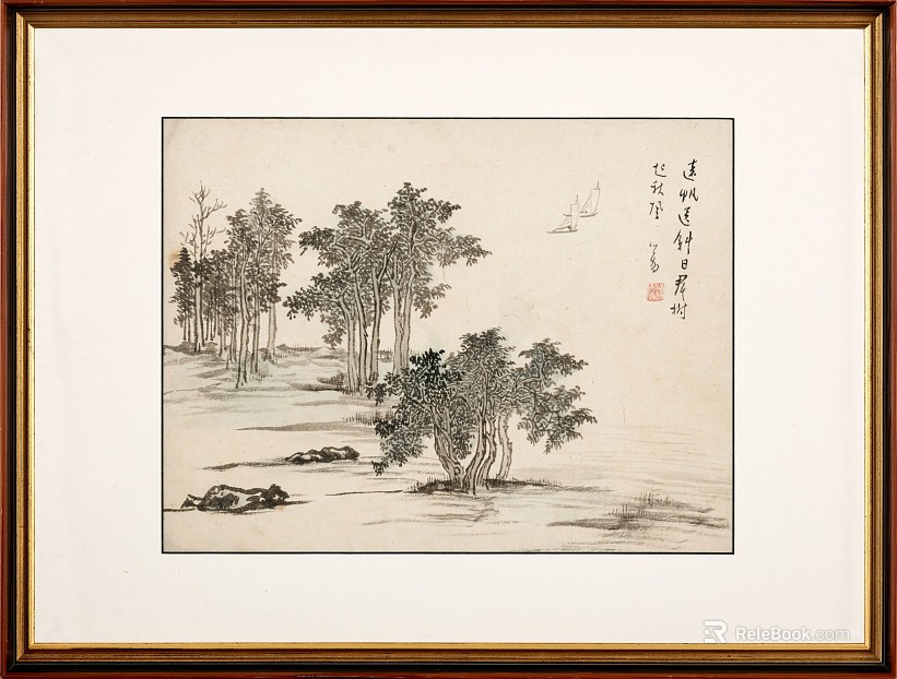 Modern Chinese Decorative Painting Ink Landscape Painting Hanging Painting texture