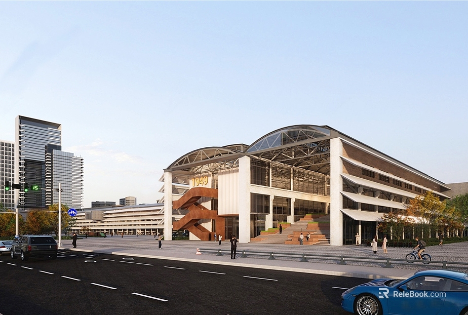 Exterior of modern urban public buildings texture