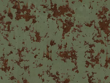 Gray-green background old rust metal plate 3d model