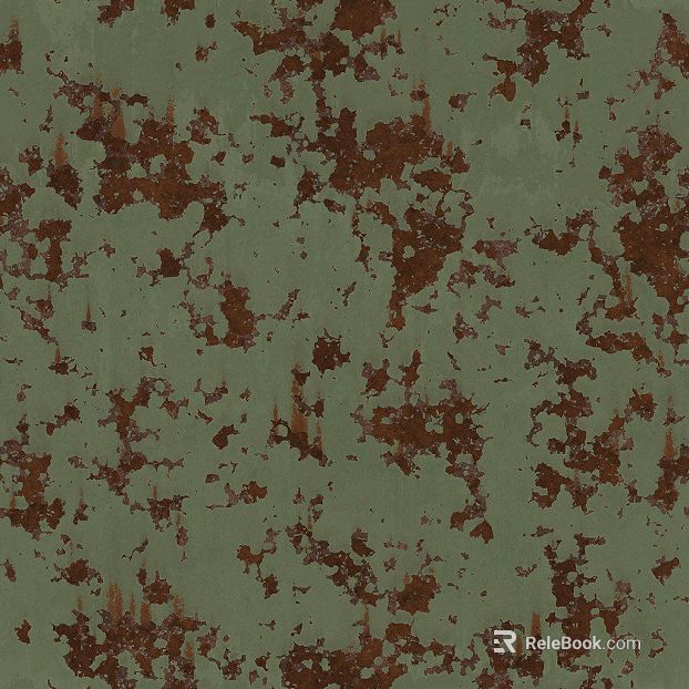 Gray-green background old rust metal plate texture