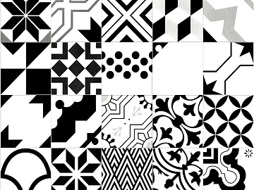 Tile irregular black and white pattern texture (ID:ffaeg24352)