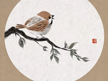 Animal Decorative Painting Modern Art Hanging Painting Landscape Chinese Painting Chinese Painting Rooster Landscape Painting texture (ID:ffaeh700927)