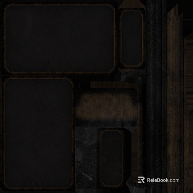 Retro dark brown distressed metal furniture panel texture