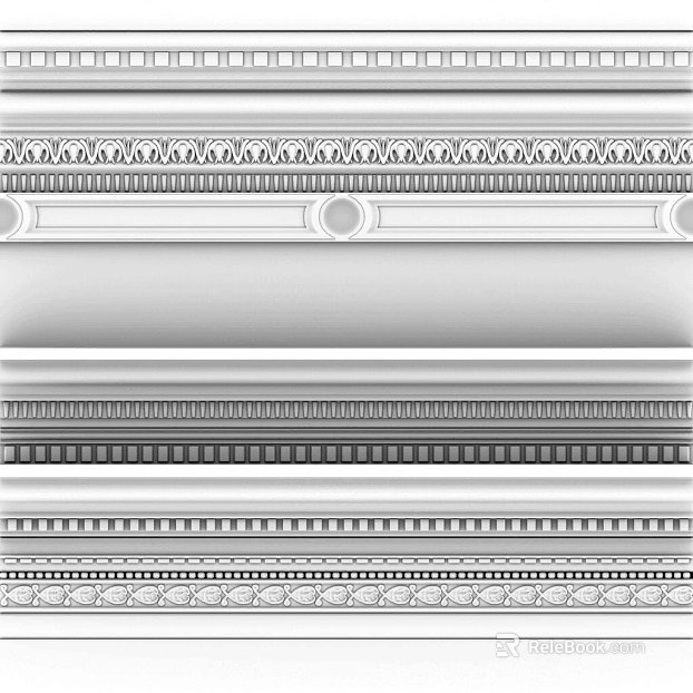 White European-style plaster line ceiling decoration texture