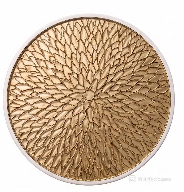 Light Luxury Golden Three-dimensional Petal Decorative Painting texture