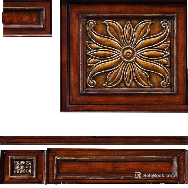 Wood Carved Wood Grain Metal Carved Plate texture