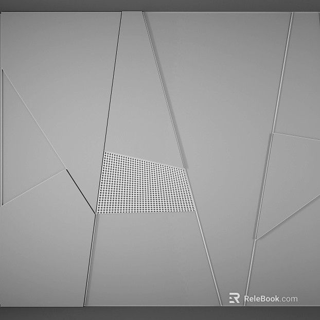 Light gray perforated metal plate interior wall texture