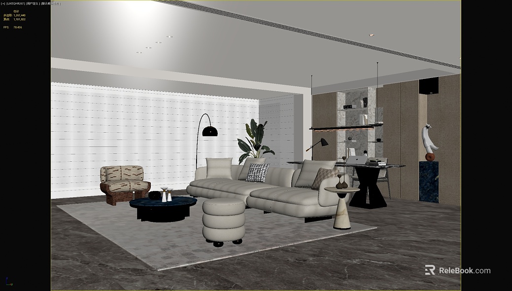 Light Luxury Dark Grey Marble Floor Tiles for Living Room texture