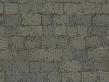 Grey Blue Old Brick Wall Exterior Wall Finish texture (ID:ffaeh602039)