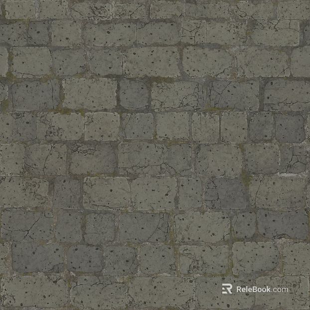 Grey Blue Old Brick Wall Exterior Wall Finish texture