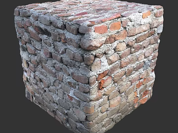 Brick wall PBR texture (ID:ffach076851)
