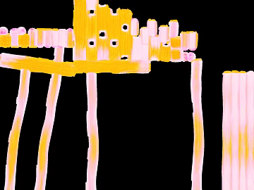 Pink yellow hand painted abstract building texture (ID:ffaeh612211)