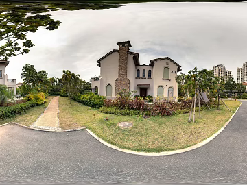 HDR Villa Ecological Greening Garden Panoramic View texture (ID:ffach902503)