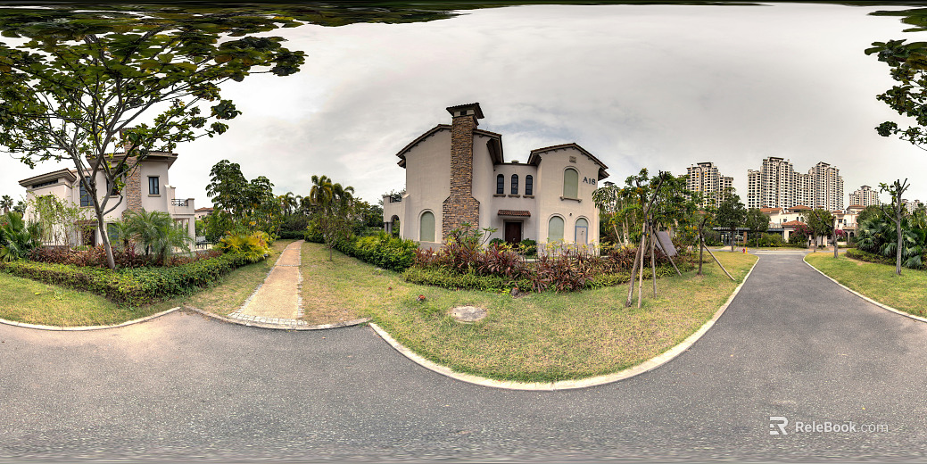 HDR Villa Ecological Greening Garden Panoramic View texture