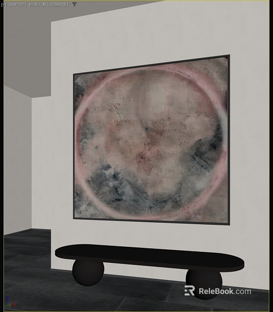 Grey powder abstract painting living room decorative painting texture
