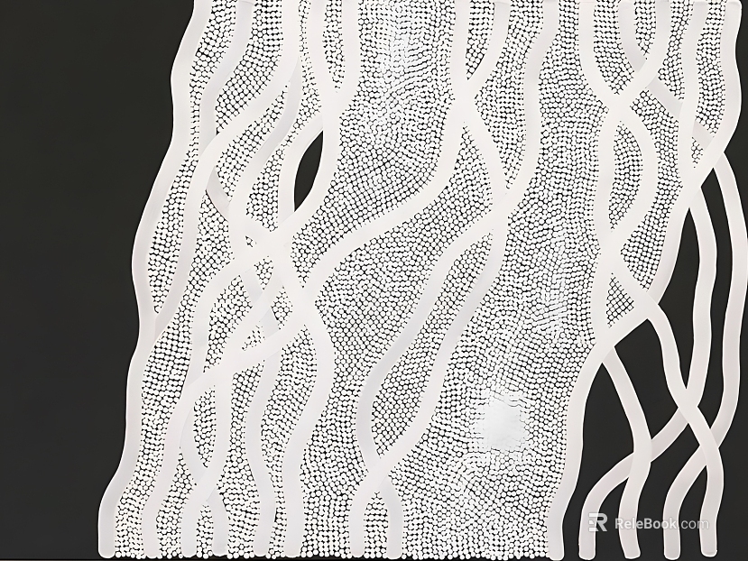 White art glass wall decoration texture