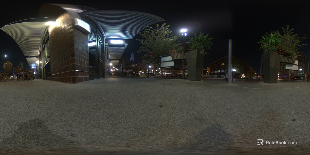 City Street Night HDR texture