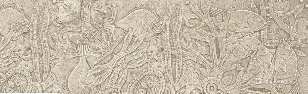 Relief Green Plant Sculpture texture