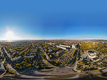 Daytime city bird's eye view HDR texture (ID:ffach253905)