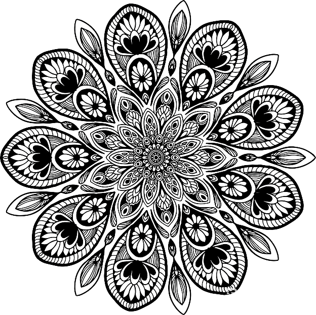Modern cut-free black-and-white line pattern texture