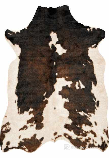 Retro Creamy White Brown Animal Fur Carpet texture
