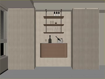 Modern Light Brown Wall Panel Wine Cabinet Background Wall texture (ID:ffaeh220236)