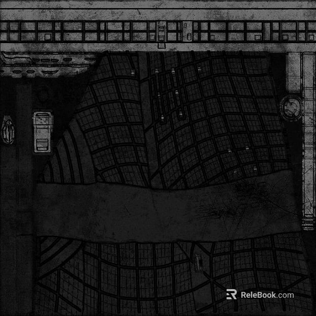 Industrial wind dark gray parking lot top view texture
