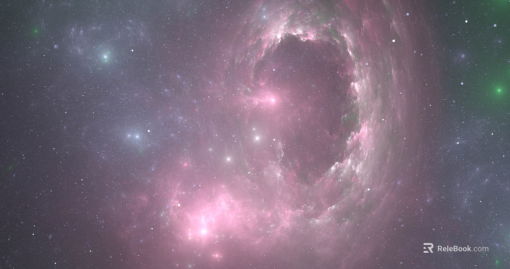 Cosmic Pink Nebula Galaxy Starry Sky HDR texture