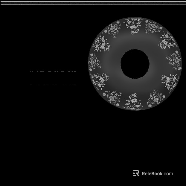 Black Chinese pattern glass decorative components texture