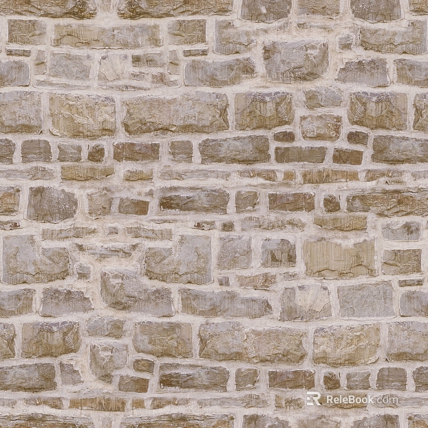 Light gray brown rubble wall exterior wall paving texture