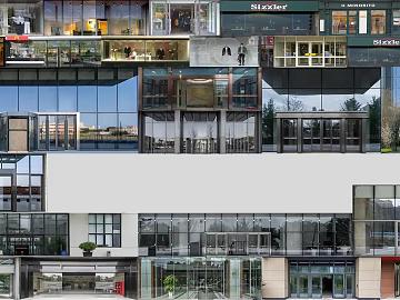 Office building door glass door bottom dealer texture (ID:ffach532900)