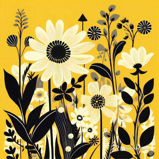Plant painting texture