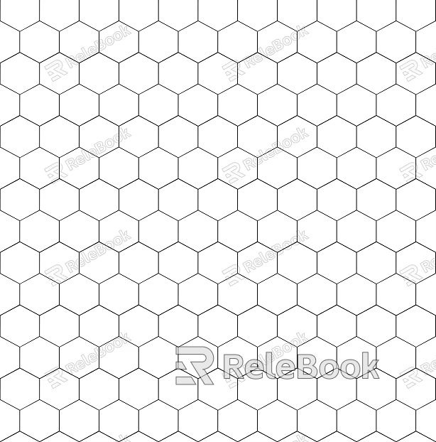 Hexagonal Brick Hexagonal Lattice Black and White texture