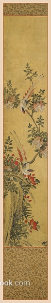 flower-and-bird painting texture
