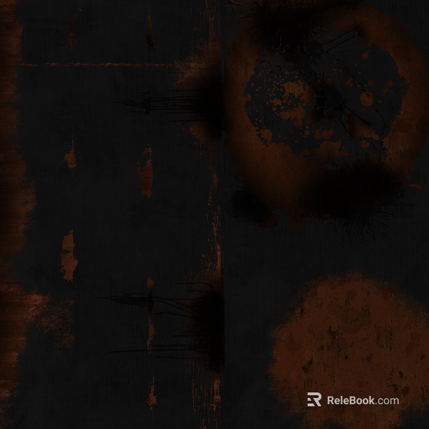 Dark brown old metal rust industrial wind decorative surface texture