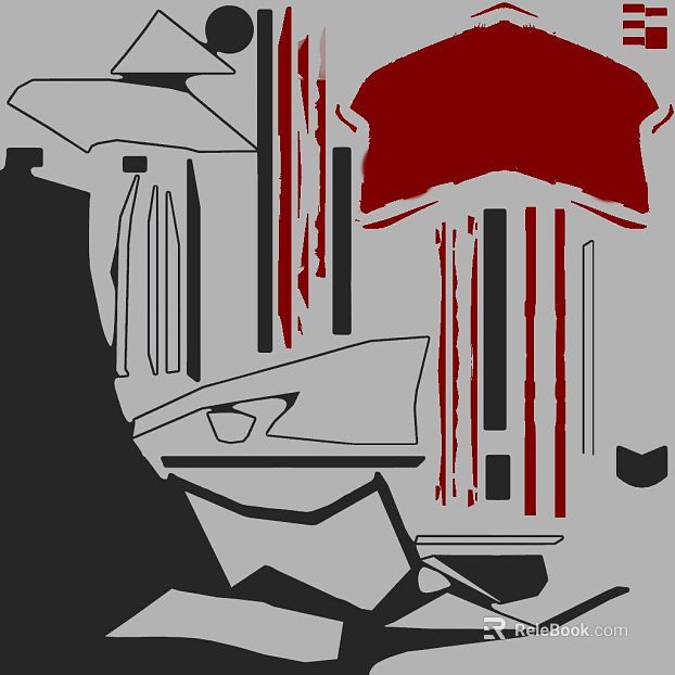 Red black gray abstract geometric decorative painting texture