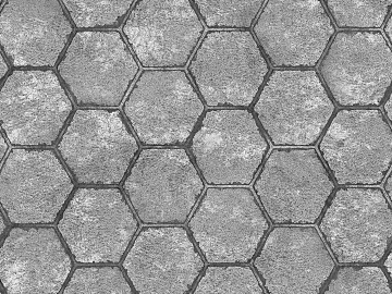 Gray hexagonal brick outdoor ground texture (ID:ffaeh239176)